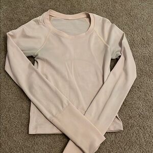 Lululemon Light Pink long sleeve swiftly